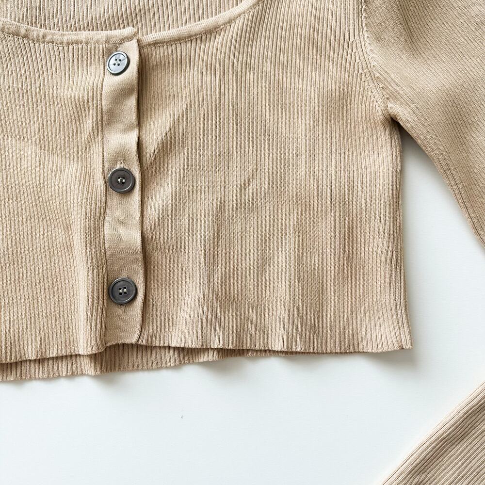 Endless Rose Ribbed Cropped Button Cardigan - Picture 4 of 6